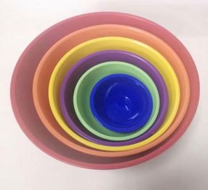 Gourmet Home Products Versch achtelte Polypropylen-Rühr schüssel Aufbewahrung sset für Lebensmittel mit Deckel - Product Image 4