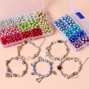 5pcs 8mm 10mm Reflective Laser <span class=keywords><strong>Magic</strong></span> Runde Perlen Diy Handmade Schmuck Armband Halskette Zubehör Material Glänzendes Acryl - Product Image 1