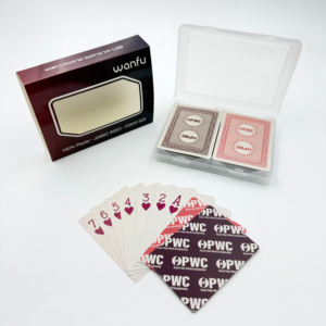 Baraja <span class=keywords><strong>de</strong></span> Cartas <span class=keywords><strong>de</strong></span> PVC Premium <span class=keywords><strong>de</strong></span> 2 Mazos, Caja <span class=keywords><strong>de</strong></span> Plástico, Logotipo Personalizado, Impermeable, Envío Rápido DDP a Latinoamérica, Venta al Por Mayor - Product Image 5