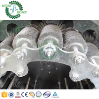 Laveuse de bouteilles semi-automatique à brosse pour le retrait d'étiquettes, livraison rapide, 18 à 36 têtes, pour bouteilles rondes recyclables