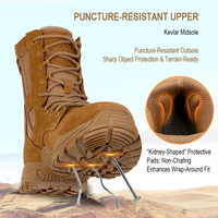 Soldes d'usine : Bottes tactiques unisexes imperméables en tissu Oxford léger pour la chasse, la jungle, la randonnée et le travail