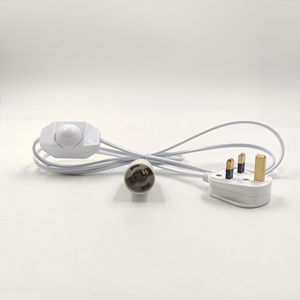 Cable de alimentación de 3 pines para Reino Unido, interruptor regulador de intensidad 301, <span class=keywords><strong>enchufe</strong></span> de cable de alimentación, portalámparas E14, <span class=keywords><strong>enchufe</strong></span> para bombilla, cable de cobre de alta pureza - Product Image 6
