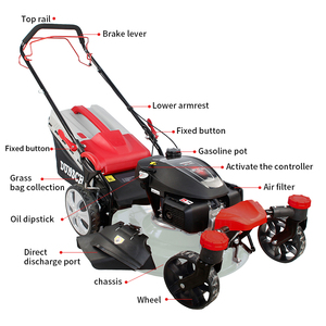 21 Inch Zero Turn Wheels <b>Gasoline</b> Power Lawn Mower 4KW 196cc Self Propelled - Product Image 2