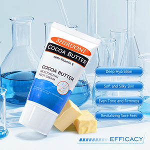 Vente en gros de beurre de cacao de marque privée, crème pour les mains et les pieds avec de la vitamine E, crème hydratante blanchissante et réparatrice pour les pieds - Product Image 4