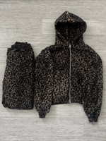 Nouvel ensemble de sweat-shirts unisexe 2026, imprimé léopard, strass, vintage, tendance, ample, décontracté et unique