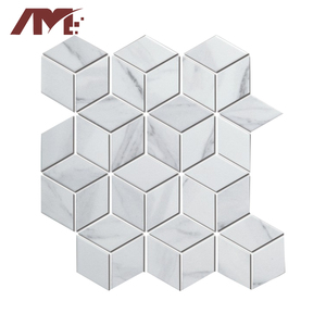Chine élégant en gros blanc piscine marbre <span class=keywords><strong>hexagone</strong></span> <span class=keywords><strong>géométrie</strong></span> céramique pierre mosaïque carreaux pour salle de bain toilettes mosaïques - Product Image 4