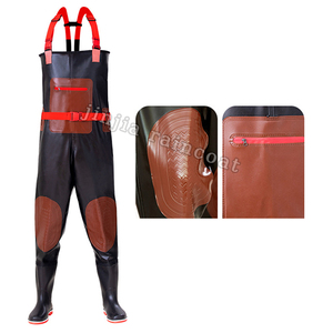 Waders de poitrine imperméables coupe-vent respirants de haute qualité pour hommes/femmes pour la pêche-en nylon PVC néoprène avec semelle extérieure en caoutchouc - Product Image 3