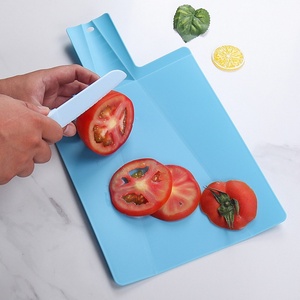 Planche à découper pliable multifonction en plastique, antidérapante, en plastique de paille, avec poignée facile à saisir - Product Image 6