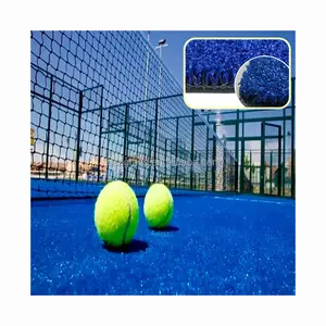 Erba artificiale in erba sintetica blu ad alta densità per pavimentazione sportiva per campi da hockey/golf/tennis/padel