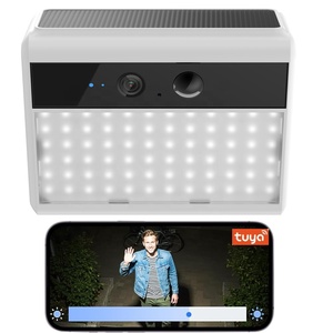 <span class=keywords><strong>Cam</strong></span>éra de sécurité solaire murale Tuya Smart <span class=keywords><strong>Life</strong></span> 3MP WiFi extérieure étanche avec détecteur de mouvement PIR et éclairage LED nocturne - Product Image 1