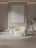 Einzelner Minimalistischer Moderner Stoff-Sessel mit Liegefunktion für Wohnzimmer, Balkon, Freizeit, Empfang, Besprechungs- und Gästebereich