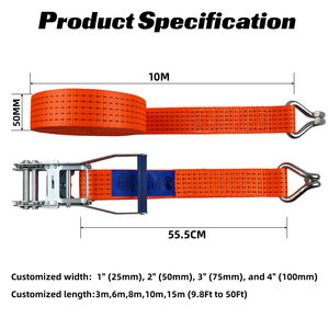 1" Ratchet <strong>Tie</strong> <strong>Down</strong> <strong>Straps</strong> for Cargo Control - Strong &amp; Lightweight - Ideal for Cars, Trailers &amp; Small Hauling Jobs - Product Image 3