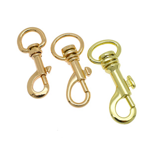Mittlere runde Schwanz Hunde halsband führt Verschluss Hochleistungs-Karabiner haken für Haustier zubehör 19mm ovale Enden Schlüssel kettens chnalle - Product Image 1