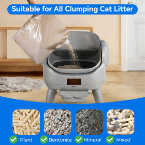 Grande litière autonettoyante pour plusieurs chats, toilette automatique intelligente pour chats, version premium, plateforme avant amovible - Product Image 5