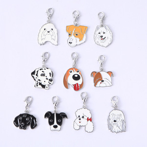 yixuan50 Colgantes para perros, broches de langosta, llaveros, material de aleación DIY con efecto de goteo de aceite, bolsos, decoraciones exquisitas - Product Image 4