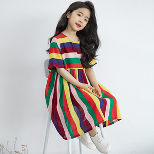 Nuevo Vestido de Fiesta Moderno para Niñas, Estilo Princesa, Arcoíris, Tailandés, para Niñas, Verano, de Proveedor Chino - Product Image 2