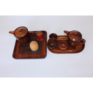 Japanese Style Solid <b>Wood</b> Serving Trays <b>Square</b> And Oval Handmade For Tea Coffee Hotel Use - Product Image 5