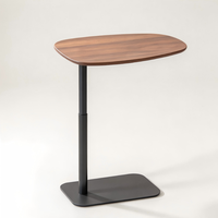 Table basse portable réglable en hauteur, petite table à thé avec plateau en MDF, idéale pour les salons et les espaces partagés