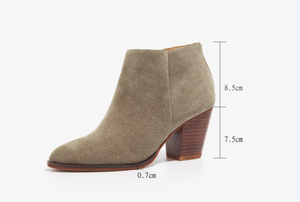 Stivaletti da Donna in Vera Pelle Stile Western con Tacco Spesso, Tendenza <span class=keywords><strong>Moda</strong></span> 2026 - Product Image 3