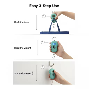 Balance numérique portable professionnelle à câble en acier pour la pesée de l'engreffe de pêche, des bagages et des objets électroniques, haute précision - Product Image 6