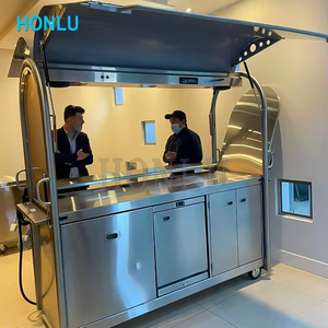 Kiosque mobile commercial de chariot de crêpe de crêpe de concession de rue acceptent le petit chariot fait sur commande de nourriture à vendre - Product Image 1