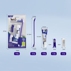 ชุดแปรงสีฟันสำหรับสุนัขและแมวแบบ 4-in-1 เป็นมิตรกับสิ่งแวดล้อม พร้อมยาสีฟันและแปรงนิ้ว - Product Image 6