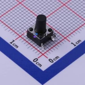 TS-1102S-B-K-B Tactile Switch SMD-4P,6x6mm Switch Single Pole Single Throw Round Button 1.6N Vertical Mount - Product Image 1