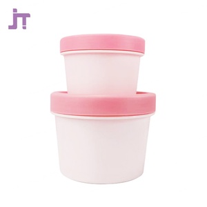 JIETING Custom <b>Plastic</b> Skincare Cream <b>Jar</b> Round Shaped Cosmetic Cream <b>Jar</b> 50 ml Cosmetic Face Cream <b>Plastic</b> <b>Jars</b> With Lids - Product Image 1