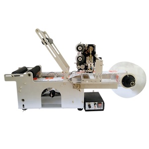 Высококачественная полуавтоматическая этикетировочная машина MT-50D для круглых бутылок/банок с кодировщиком горячего тиснения - Product Image 2