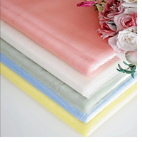 Deux tons 100% pure soie de mûrier pure Organza tissu Voile tissé 114/137cm de large rideau Style uni pour mariage Textile à la maison