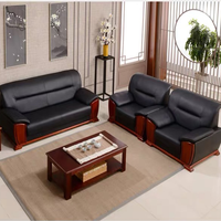 Canapé de style moderne modulaire pour salon et bureau en cuir synthétique simple, mobilier de bureau professionnel