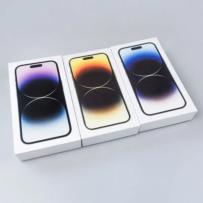 Caja de regalo para iPhone 12 13 14 15 Plus pro Max embalaje de teléfono celular Caja misteriosa vacía con sello