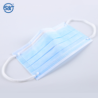 Masque facial jetable médical EN14683, vente directe d'usine SJ Professional, ASTM F2100 niveau 3, masque chirurgical 3 plis