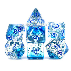 Ensemble de dés en acrylique <span class=keywords><strong>soufflé</strong></span> multicolores personnalisés DND, 7 pièces, <span class=keywords><strong>pour</strong></span> les jeux de table Dungeons & Dragons - Product Image 4