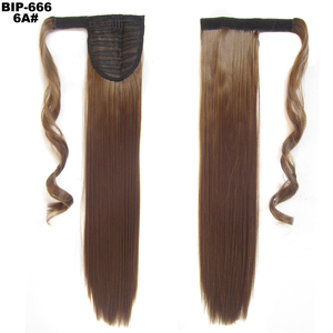 Extensión <span class=keywords><strong>de</strong></span> Cabello Sintético con Clip, Cola <span class=keywords><strong>de</strong></span> Caballo Rubia, Cola <span class=keywords><strong>de</strong></span> Caballo Larga y Lisa - Product Image 2