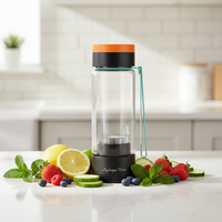 Générateur d'eau riche en hydrogène portable 420 ml 5000 PPB Orp H2, bouteille d'eau riche en hydrogène avec technologie SPE PEM, vente en gros
