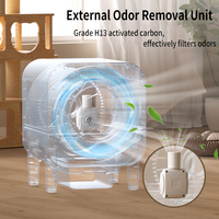 Litière pour chat électrique 75L anti-odeurs, nettoyage facile, intelligente et automatique, avec contrôle WiFi par application et capteur de gravité infrarouge