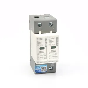 Neues Design AC SPD SP1-40C 2P 20-40KA grau Überspannung schutz gerät tvss Suppressor 35mm din rail modular solar 1P N Diver ter