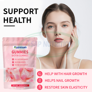 Gomitas de Colágeno Vegano Ausreson con Biotina, Suplemento Dietético Nutricional para Cabello, Piel y Uñas, Gomitas de Colágeno con Biotina Natural - Product Image 3