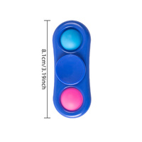 Mainan Promosi Kustom Push Pop Bubble Fidget Sensory Spinner Putar Genggam 2 Gelembung Pereda Stres Finger Fidget Spinner
