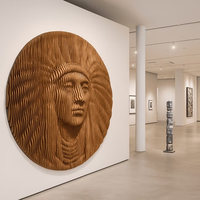 Art mural paramétrique, panneaux muraux paramétriques, meubles paramétriques ondulés CNC, meubles au design paramétrique, bois