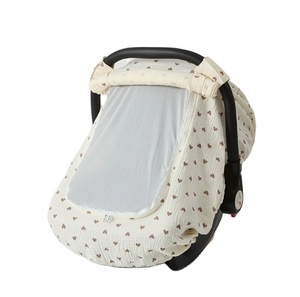Funda para Asiento de Coche para Bebé con Ventana de Malla Transpirable, Funda Protectora para Asiento de Coche Infantil a Prueba de Viento, Cubierta para Asiento de Coche Anti-Patadas, Cubierta de Lactancia 2 en 1 - Product Image 1