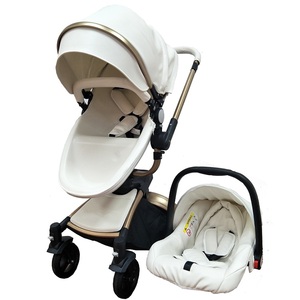Poussette Portable pour Bébé, Siège de Voiture, Système de Voyage Multifonction, Berceau en Cuir PU, Alliage d'Aluminium, 3 en 1 - Product Image 3