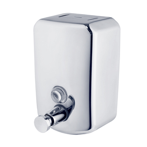 Dispensador de Desinfetante para Mãos Montado na Parede para Hotel, Dispensador Manual de Sabão Líquido em Aço Inoxidável - Product Image 2