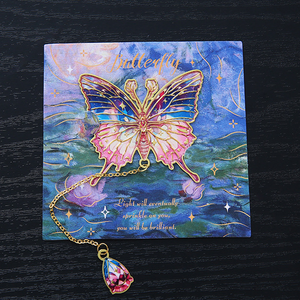 Hot Sale Bulk Fashion Bookmark Sublimation Print Cute Gold Vintage butterfly Metal Bookmarks for Book