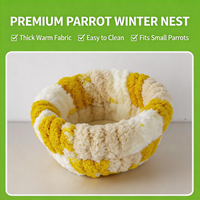 Nid chaud pour perroquet, nid en peluche léger pour oiseaux, nid de couchage pour perruches, perruches à bec rouge et calopsites en hiver