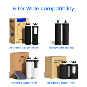 Vuông hình dạng thiết kế 304 thép không gỉ trọng lực nước Hệ thống lọc Countertop nước nhà lọc loại bỏ pfas vi khuẩn Fluoride - Product Image 4