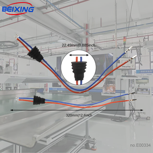 تجميعة أسلاك مخصصة E00334 للدراجات النارية والسيارات الإلكترونية، موصل نحاسي معزول بالبولي فينيل كلوريد - Product Image 1