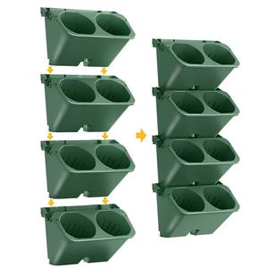 Jardinière murale verticale en plastique pour plantes murales, pot de fleurs suspendu pour décoration intérieure - Product Image 1