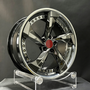 Jantes forgées sur mesure en 2 pièces, 5 branches, chrome noir, 5x112 pour Audi A3 A4 A5 A6 A7 A8 <span class=keywords><strong>Q3</strong></span> Q5 Q7 Série <span class=keywords><strong>RS</strong></span> - Product Image 1